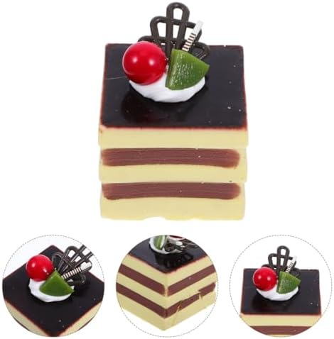 BESTOYARD Artificial Square Cream Fruit Cake Model
