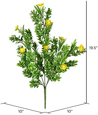 Vickerman Artificial Yellow Flower Rambling Bush 195 Inch Decor