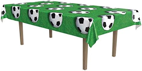 Beistle Soccer Ball Table Cover 54x108