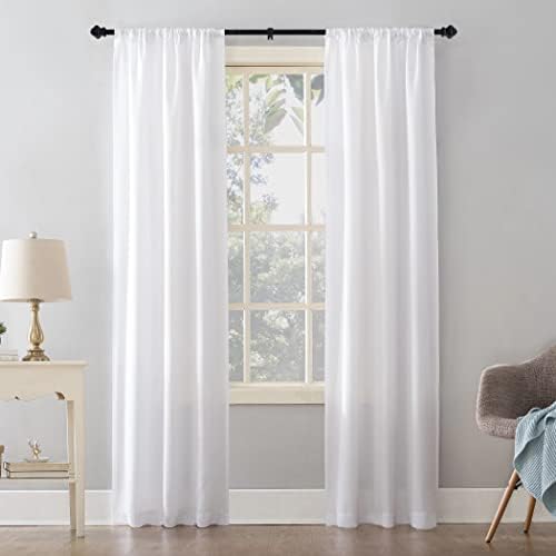Thestoa 58 Black Curtain Rods 2 Pack Heavy Duty