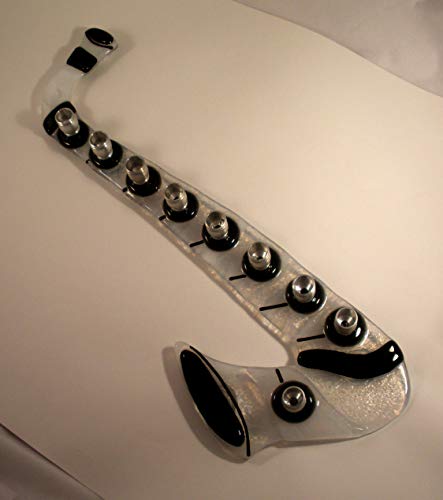 Handmade Saxophone Glass Menorah by YafitGlass
