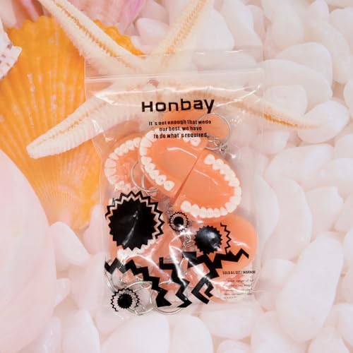 Honbay 10PCS Funny Resin Tooth Keychains