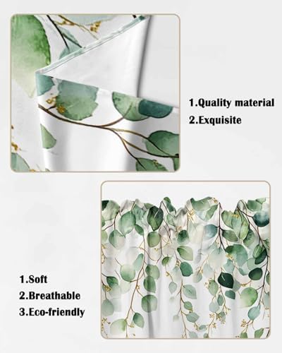 Eucalyptus Swag Curtains Valance for Kitchen Windows