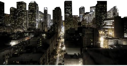 H13595 New York City Night Skyline Cardboard Cutout Standee