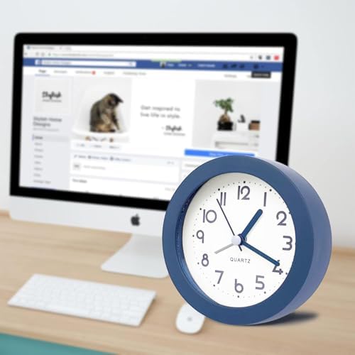 HIQU and HIST Blue 45 Inch Analog Alarm Clock with Backlight