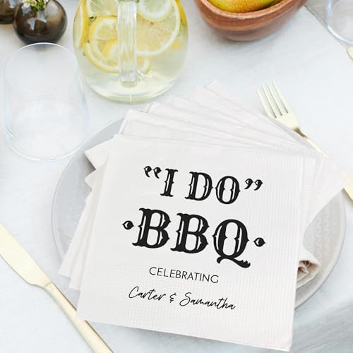 Custom BBQ Napkins for Couples and Parties