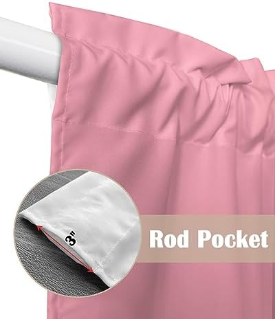 Pink Swag Valances for Kitchen Windows 36x56 In