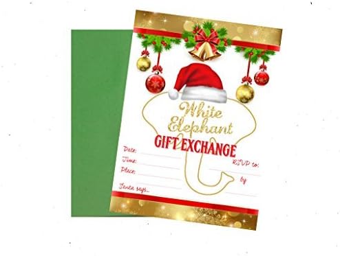 Silly Goose Gifts Holiday White Elephant Party Invitation Set of 12
