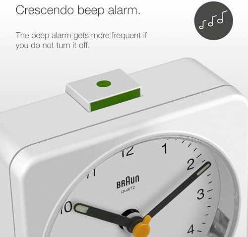 Braun Classic Analogue Alarm Clock with Snooze and Light