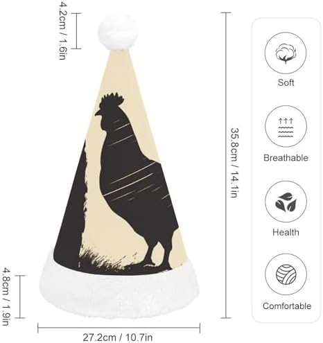Santa Hat Farmhouse Christmas Headwear for Adults
