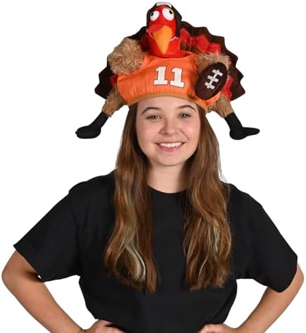 Beistle Plush Football Touchdown Turkey Hats 2 Pack