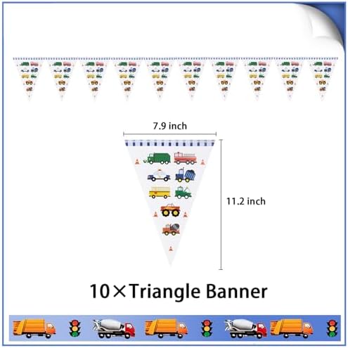 91 Pcs Transportation Party Decorations Plates Cups Napkins