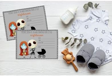 Silly Goose Gifts Welcome Our Little Nightmare Baby Shower Invitations Movie Themed