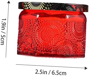 14-Piece Embossed Glass Candle Jar Set with Lids