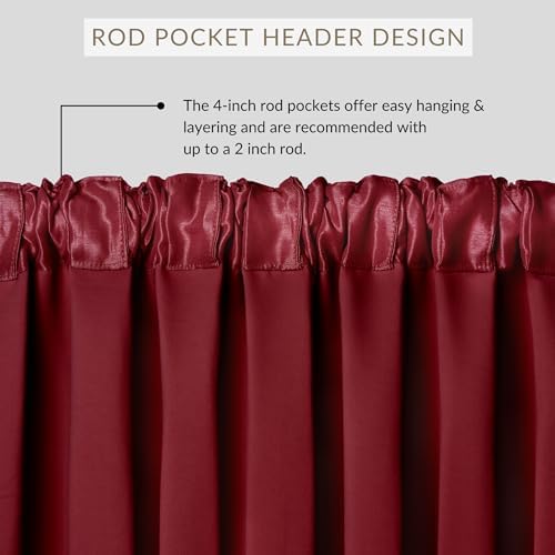 Elrene All Seasons Waterfall Valance 52x36 Red