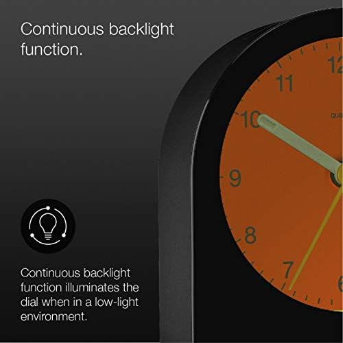 Braun Classic Analogue Alarm Clock with Snooze and Continuous Backlight