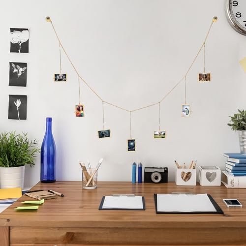 JUXYES Set of 7 Brass Wall Frames for Pressed Flowers