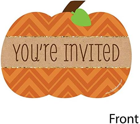 Big Dot of Happiness Pumpkin Patch Invitation Set of 12