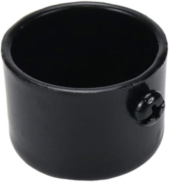 10 Pcs Black Curtain Rod Finials with Screws 24x32mm Round End Caps