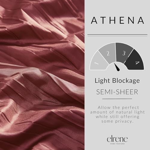 Elrene Home Fashions Athena Faux Crushed Silk Curtain Panel Set