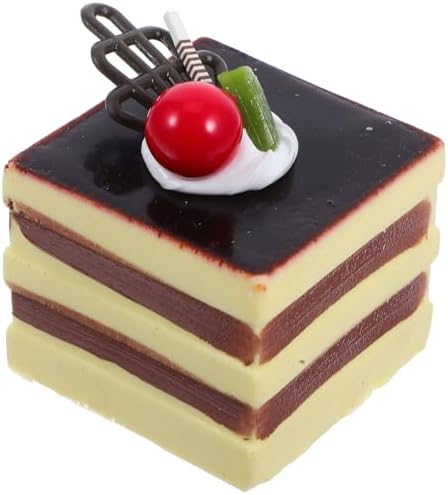 BESTOYARD Artificial Square Cream Fruit Cake Model