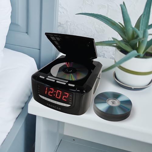 Proscan CD Clock Radio with USB Charger