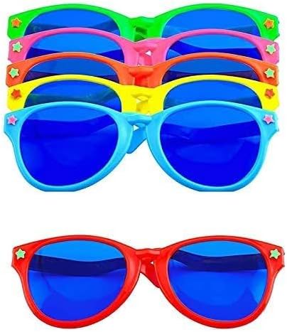 6 Pcs Jumbo Plastic Funny Party Glasses