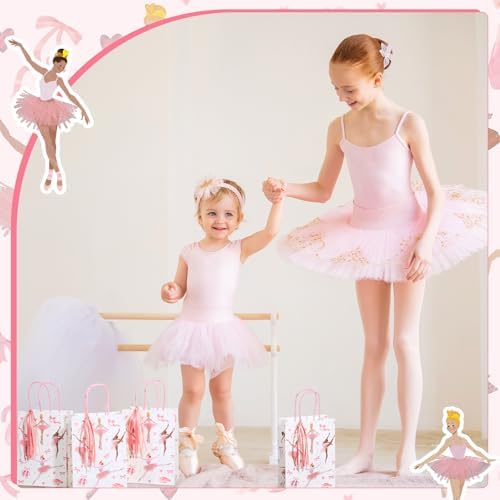 Ctosree 24 Sets Ballerina Gift Bags with Ribbon