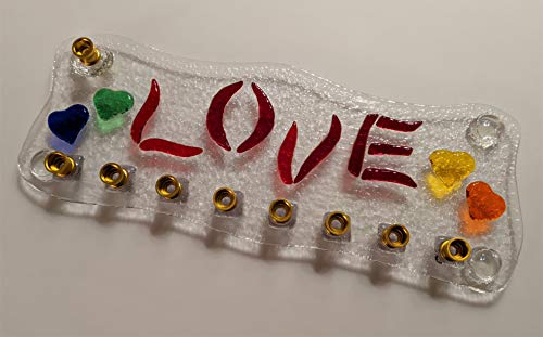 Burning Love LGBTQ Glass Candleholder by YafitGlass