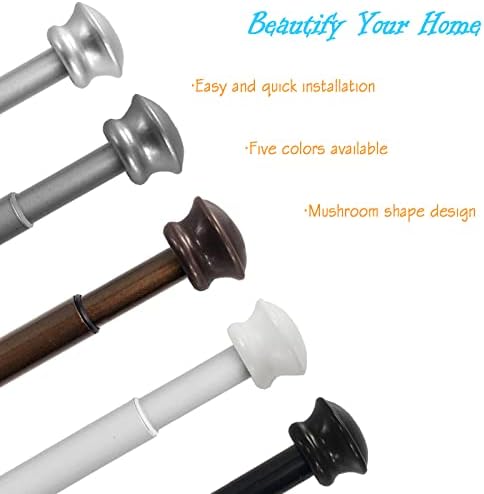 4 Pcs Plastic Curtain Rod Finials with M5 Thread