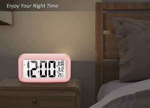 45 Inch LCD Digital Alarm Clock with Temperature and Calendar