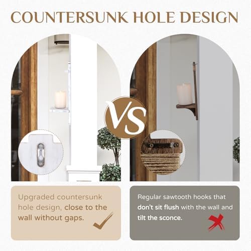 Walasis Farmhouse Candle Sconces Wall Decor Set of Two