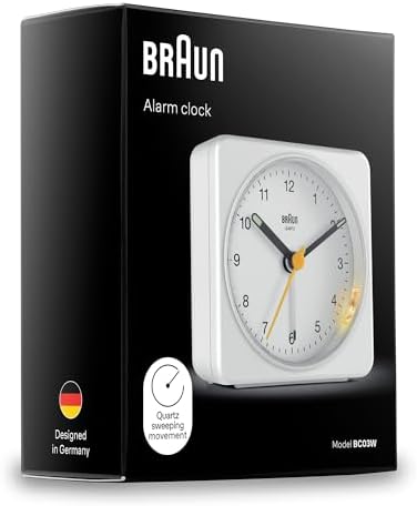 Braun Classic Analogue Alarm Clock with Snooze and Light