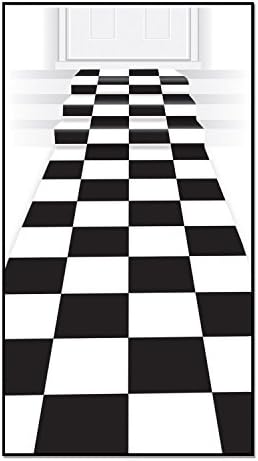 Beistle 2 Piece Racing Checkered Aisle Runners for 50s Theme Party