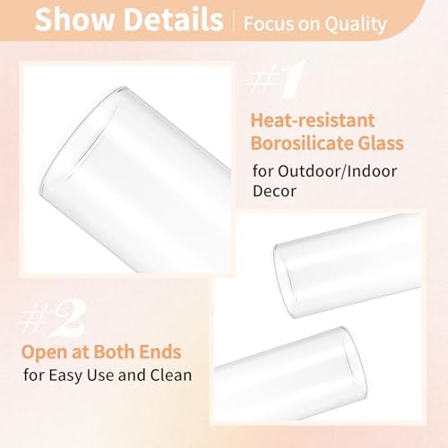 NUPTIO Hurricane Glass Candle Holder Sleeve