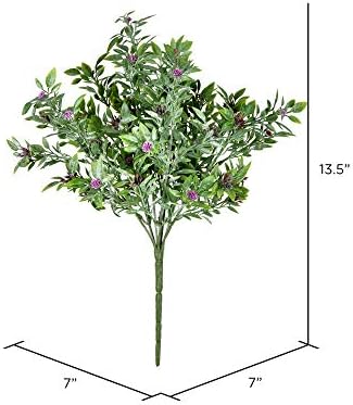 Vickerman Artificial Purple Wildflower Bush 135 Inch 2 Pack