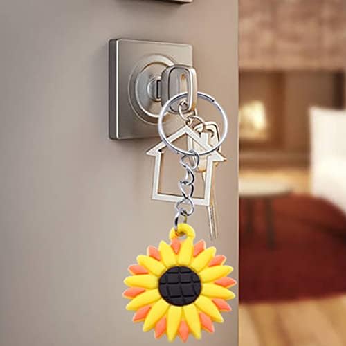 30 Sets Sunflower Birthday Party Favors Keychain Pack