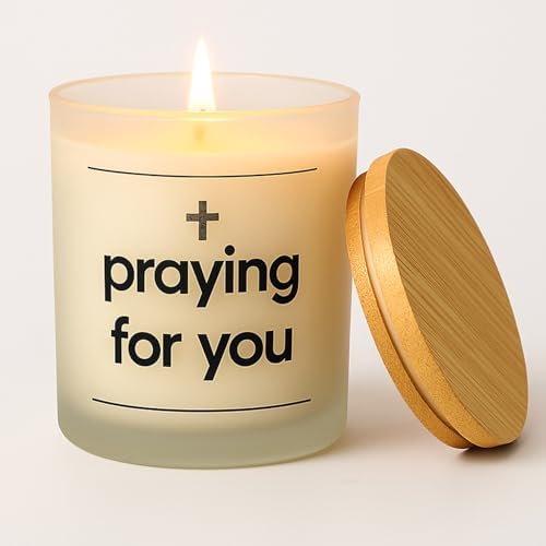 Praying For You Candle with Bible Verses for Sympathy Gifts