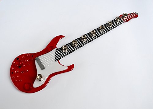 Electric Guitar Glass Menorah Kosher Menorah by YafitGlass