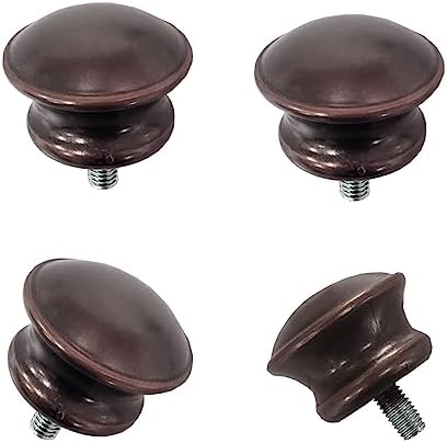 4 Pcs Plastic Curtain Rod Finials with M5 Thread