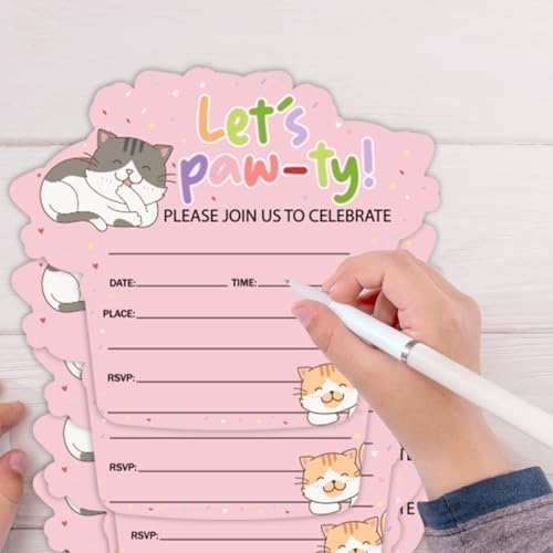 Doguiei Lets Pawty Birthday Party Invitations Cards with Envelopes
