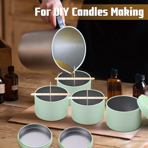 Premium Matte Green Candle Tins 8oz 24-Pack