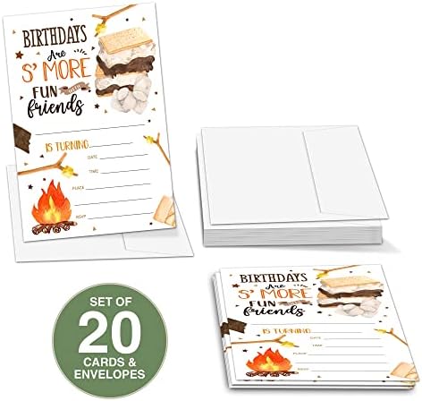 Smores Birthday Invitations 4x6 Double-sided Cards