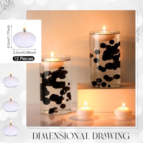 Fumete Floating Candles and Pearl Beads for Vase Decorations