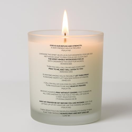 Praying For You Candle with Bible Verses for Sympathy Gifts