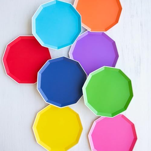 Sprinkles Smiles Rainbow Paper Plates 105 Pack of 8