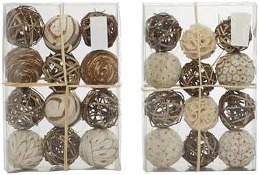 Deco 79 Dried Plant Decorative Ball Set of 2