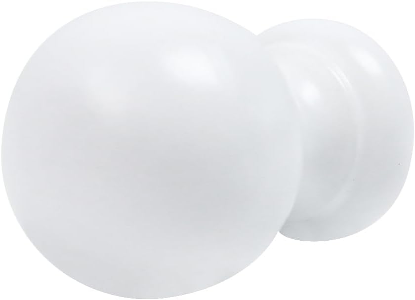 T Tulead White Wooden Curtain Rod Finials Pack of 4