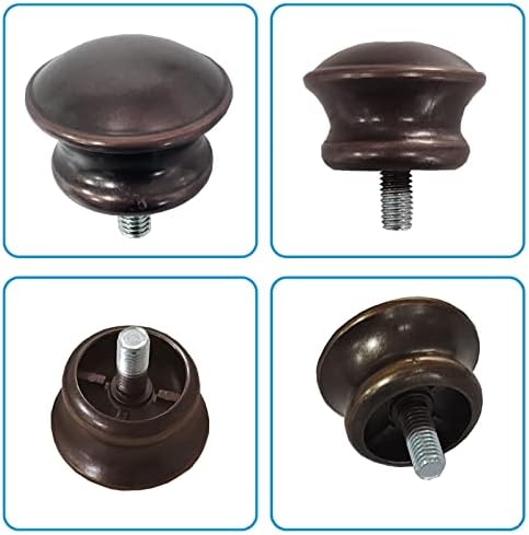 4 Pcs Plastic Curtain Rod Finials with M5 Thread