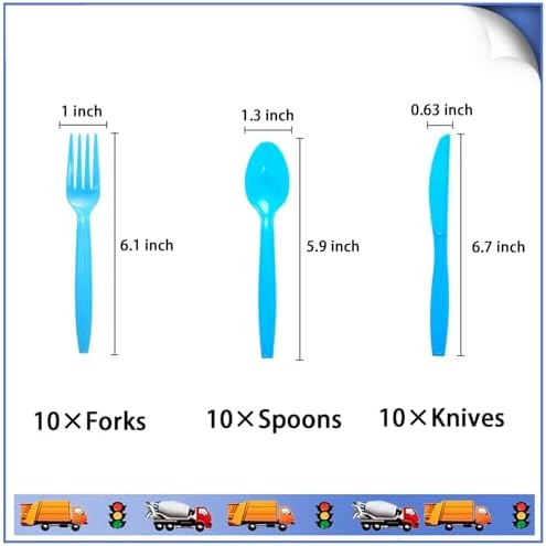 91 Pcs Transportation Party Decorations Plates Cups Napkins